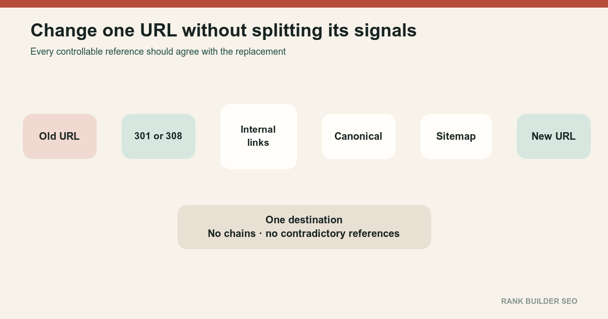 Diagram showing signals aligned when one page URL changes